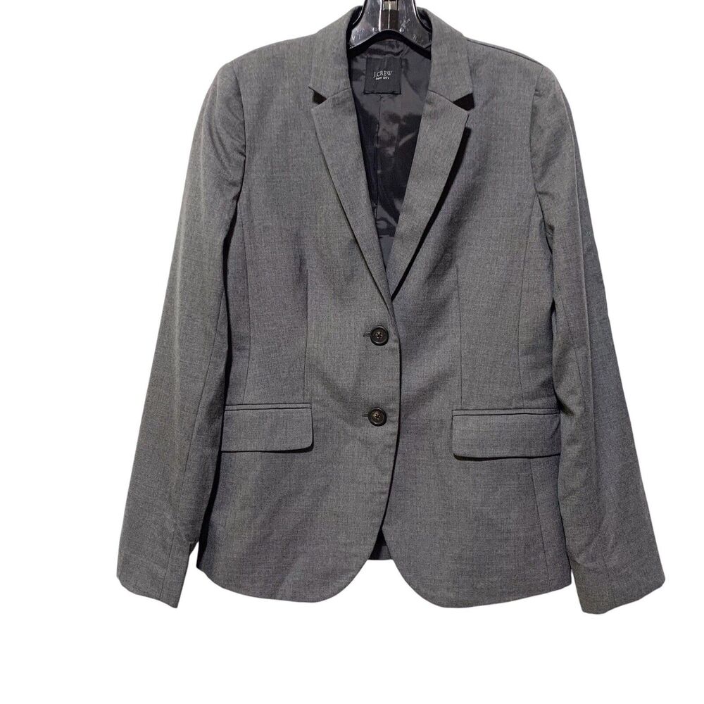 J.CREW Womens Super 120's Gray Blazer Jacket Size 6?